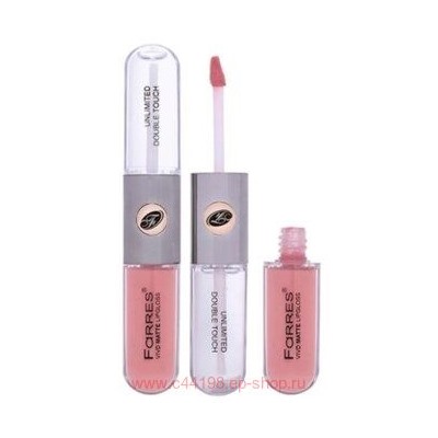 Farres Блеск для губ 2в1 Vivid Matte тон 01 пудровая роза 7044