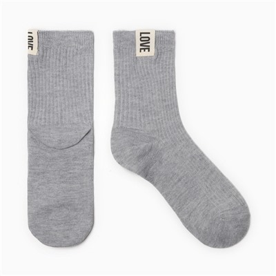 Носки женские KAFTAN Love, размер 36-39 (23-25 см), серые