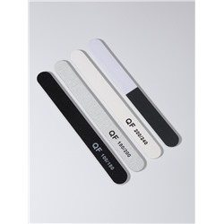 Набор пилок для ногтей, прямые, 100/180, 180/200, 200/240 грит, 18 см, 4 шт.