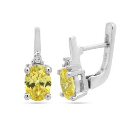 Серьги из серебра крайола циркон, Вермонт