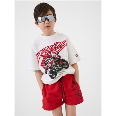 Шорты текстильные плавательные для мальчиков, короткие