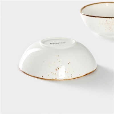 Салатники Magistro «Церера», набор 2 шт., 15.3×13×5.5 см, фарфор, белые