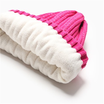 Шапка для девочки, малиновая, размер 48-52 (3-5 лет)