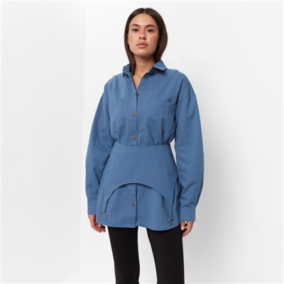 Рубашка женская джинсовая MIST: Denim, размер 40-42, синяя