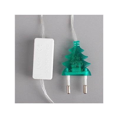 Гирлянда «Нить» 5 м с насадками «Олени», IP20, прозрачная нить, 20 LED, свечение мульти (RG/RB), мигание, 220 В