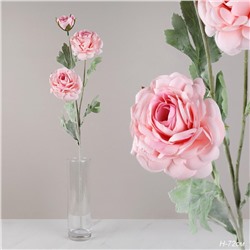 Цветок искусственный Ранункулюс розовый 72 см / RF-1571 /уп 400/