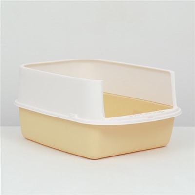 Туалет закрытый прозрачный 51×34×37 см, жёлтый+совок