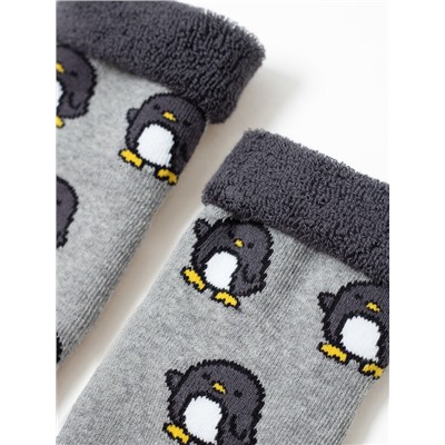 Теплые CONTE-KIDS SOF-TIKI Махровые носки с отворотом и антискользящей стопой