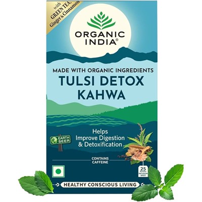 Organic India Tulsi Detox Kahwa Tea / Органик Индия чай Тулси Детокс Кахва 25 Чайные пакетики