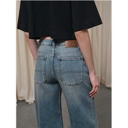 Актуальная коллекция CONTE CON-845 Джинсы wide leg винтажной варки с необработанным краем