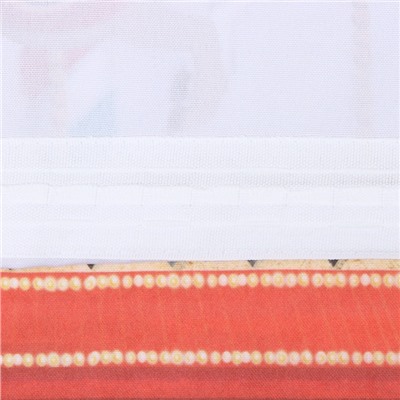 Комплект штор для кухни с подхватами «Этель. Щелкунчик», 2 шт., белые, 145×180 см