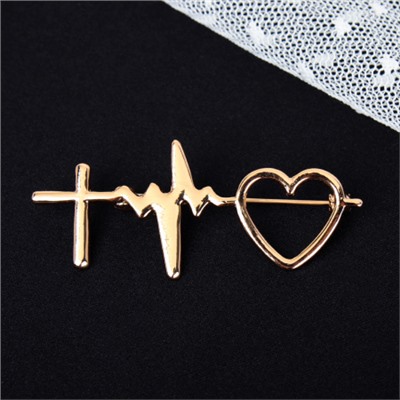 Брошь Кардиограмма / 2669-1 /уп 24/