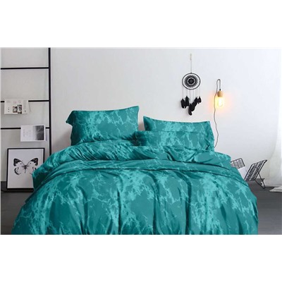 Комплект постельного белья Зеленый мрамор полисатин