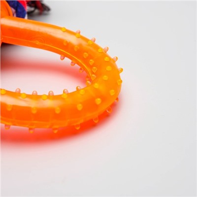 Игрушка канатная, с ручкой, до 115 г, цвет МИКС