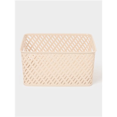 Корзина для хранения «Плетёнка», 35×29×17.5 см, бежевая