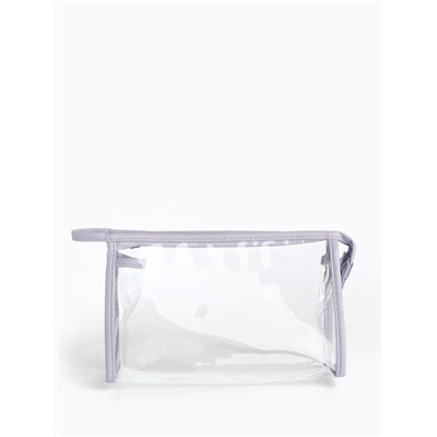 Набор простых косметичек на молниях 2 в 1, сиреневый