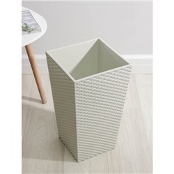 Кашпо для цветов со вставкой «Ротанг», 21 л (11.2 л), белое