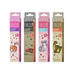 Карандаши пластиковые  6цв "FUNCOLOR" 30-0065 трехгранные Bruno Visconti