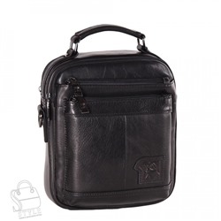 Сумка мужская кожаная 6606SG black Fuzhiniao