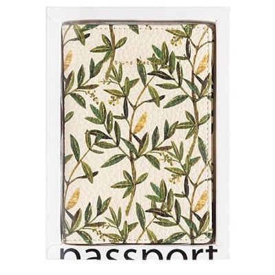 Обложка для паспорта "FLORA.Олива" кожзам 3-620/12 Bruno Visconti