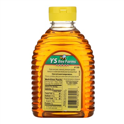 Y.S. Eco Bee Farms, Чистый гвоздичный мед премиум-качества, 16 унций (454 г)