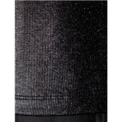 Топ в рубчик с широкими лямками с матовым покрытием металлик из хлопка с эластаном