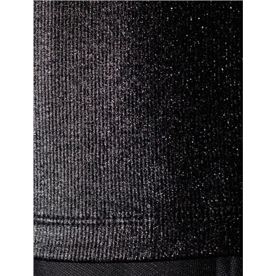 Топ в рубчик с широкими лямками с матовым покрытием металлик из хлопка с эластаном