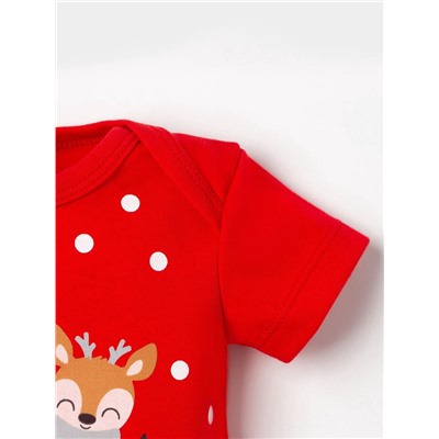 Боди детское «Крошка Я. Первый НГ», рост 80-86 см, красное