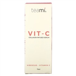 Teami, Vit-C, Collagen Infused Serum, Hibiscus - Vitamin C, 1 oz