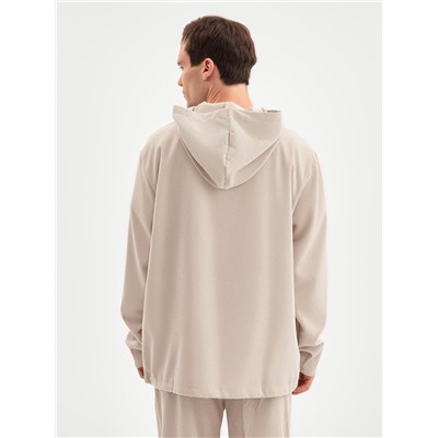 Кофта мужская, MINAKU, серо-бежевая, размер 52