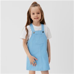 Сарафан джинсовый KAFTAN, размер 32 (110-116 см), голубой