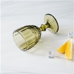 Бокалы для вина Magistro «Ла-Манш», 250 мл, 9×15.2 см, набор 6 шт., стекло, зелёные