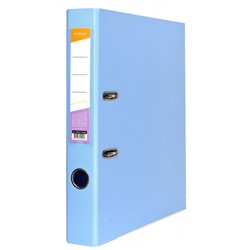 Папка-регистратор 55 мм PVC 2-стор. голубой, с уголками P2PVC-55/Bb inФОРМАТ