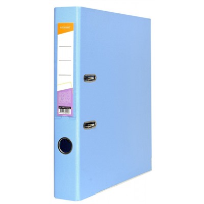 Папка-регистратор 55 мм PVC 2-стор. голубой, с уголками P2PVC-55/Bb inФОРМАТ
