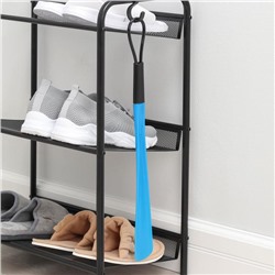 Ложка для обуви Доляна, с петелькой, 47×4.5 см, голубая