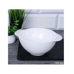 Бульонница 480мл БЕЛЬЕ ГЛАДКОЕ ОБЩЕПИТ стеклокерамика XTW55 WHITE