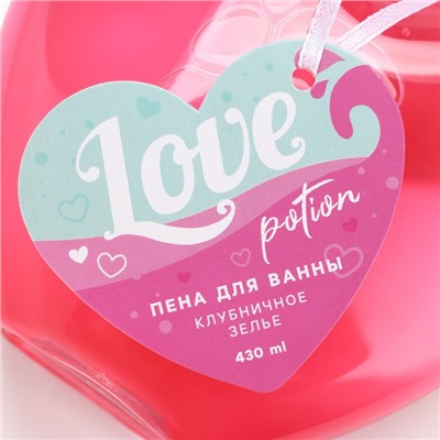 Пена для ванны Love potion, 430 мл, аромат клубничного зелья, Чистое счастье