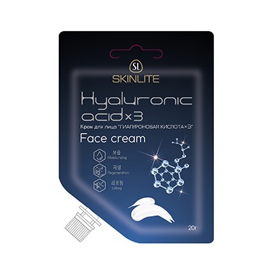 Крем для лица SKINLITE «ГИАЛУРОНОВАЯ КИСЛОТАХ3», 20 гр. SL-620