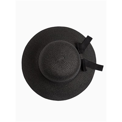 Шляпа женская MINAKU Summer joy с бантом размер 56-58, чёрная