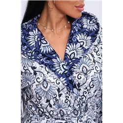 Халат 210 серый+цветы