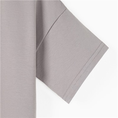 Футболка женская MINAKU: Basic line, серая, размер 42