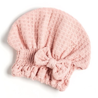 Набор для бани и ванной Этель «Вафля» полотенце 70×140 см+чалма 21×25 см, цв.розовый