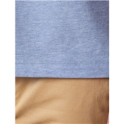 Футболка полуприлегающего кроя с принтом из премиального хлопка