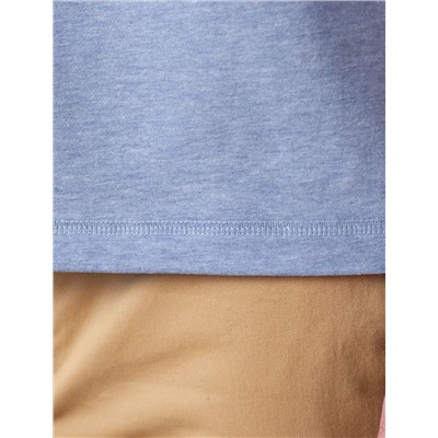 Футболка полуприлегающего кроя с принтом из премиального хлопка