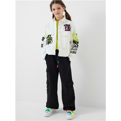 Куртка текстильная джинсовая для девочек