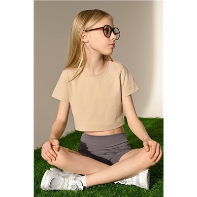 Укороченная футболка для девочки Happyfox