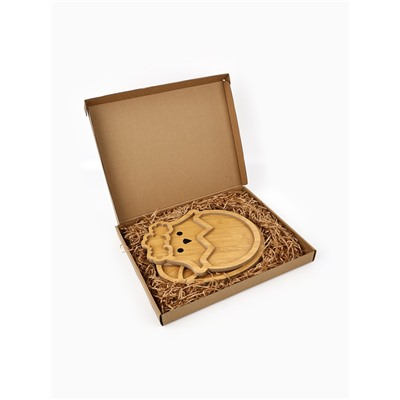 Подарочный набор, менажницы «Пасхальные животные»: заяц 30×24 см, цыплёнок 30×24 см