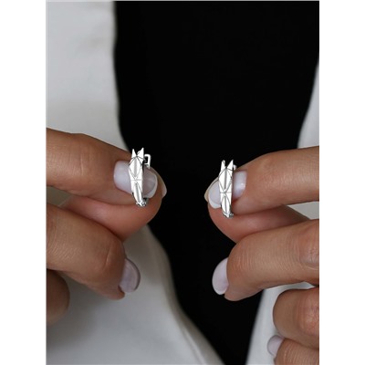 Серьги из серебра родированные С5465р