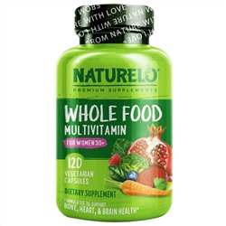 NATURELO, мультивитамины из цельных продуктов для женщин старше 50 лет, 120 вегетарианских капсул