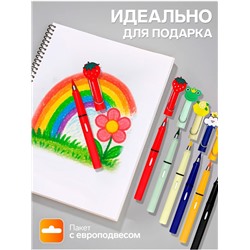 Набор цветных карандашей Calligrata, 6 цветов, вечные, резиновый декор